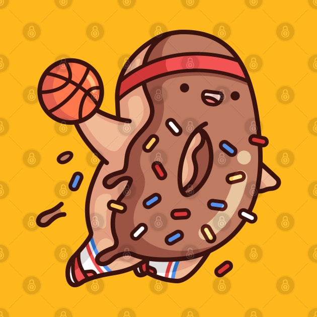 Brown Dunkin Donut with sprinkles by Proud Potato