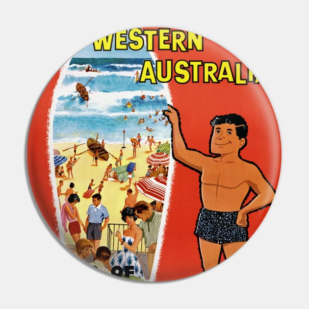 Vintage Travel Poster Western Australia Pin by vintagetreasure