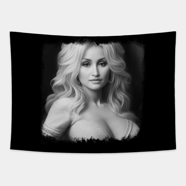 Dolly Parton Cute Tapestry by Classic Cassette