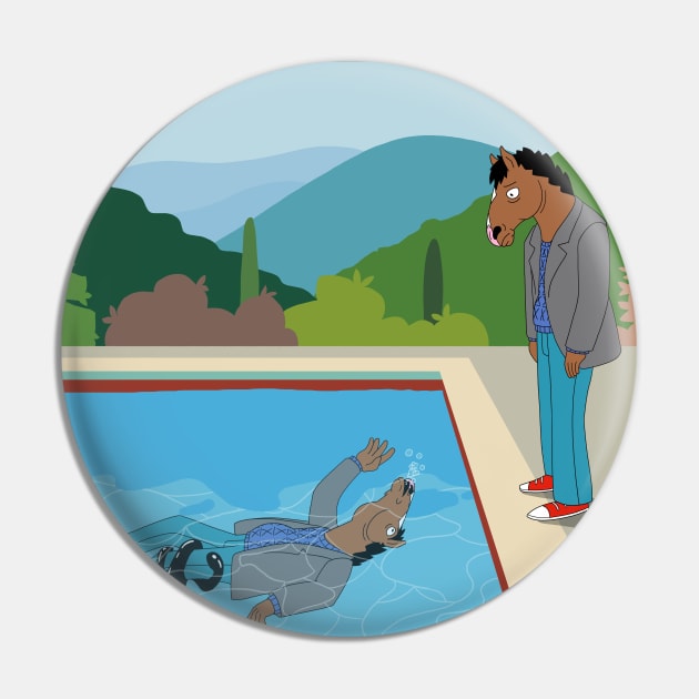 The Drowning Narcissus - Bojack Horseman fanart Pin by MarkMcLaughlin