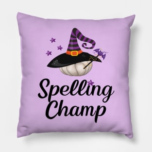 Halloween Witch Tshirt Funny Spelling Champ Costume Pillow