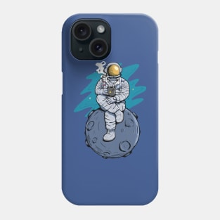 astronaut coffee asteroid astronomy Phone Case