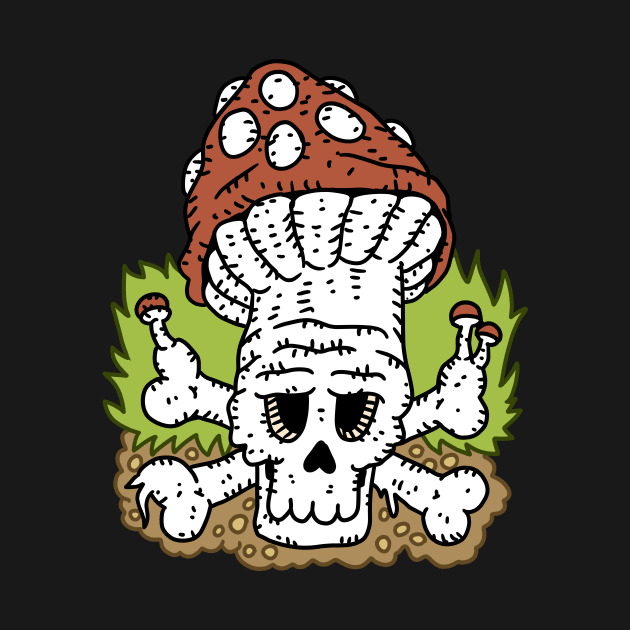 poison mushroom skull. by JJadx