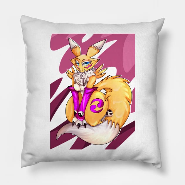 Renamon V2 Pillow by rocioam7