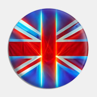 Neon Union Flag Abstract Union Jack Pin