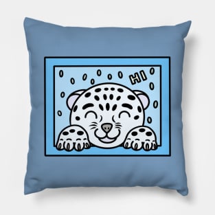Cute cartoon snow leopard Pillow