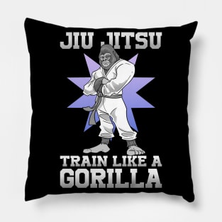 Jiu Jitsu Train Like A Gorilla Karate Martial Arts Pillow