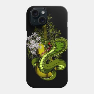 Wonderful violin with awesome snake and flowers Phone Case