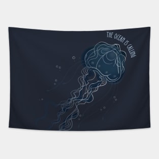 Jellyfish - underwater - the ocean is calling Tapestry