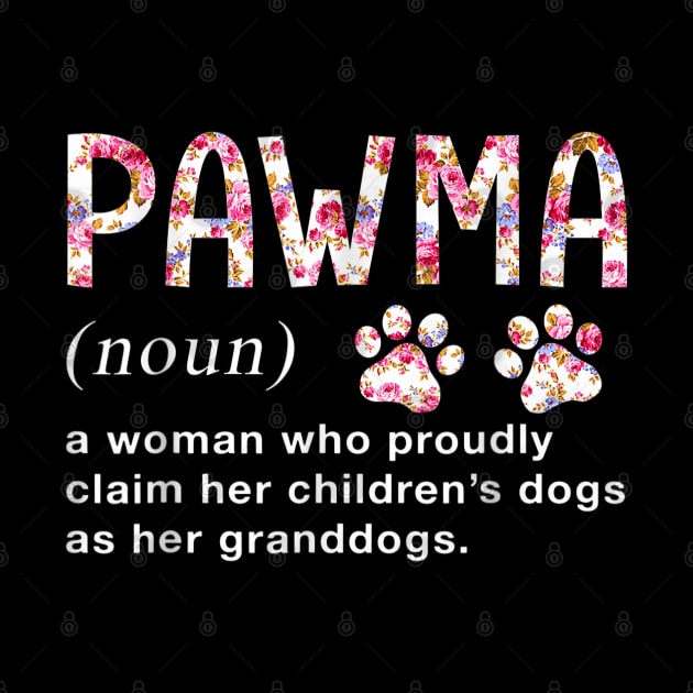 Floral Art Pawma Noun Definition Mama Grandma Dog Lovers by elmiragokoryan