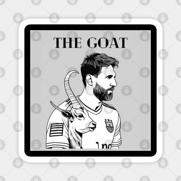 Lionel Messi The Goat Futbol Soccer Art Gift Magnet by The GOAT Store
