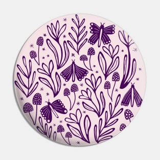 Enchanted woodland in purple Pin