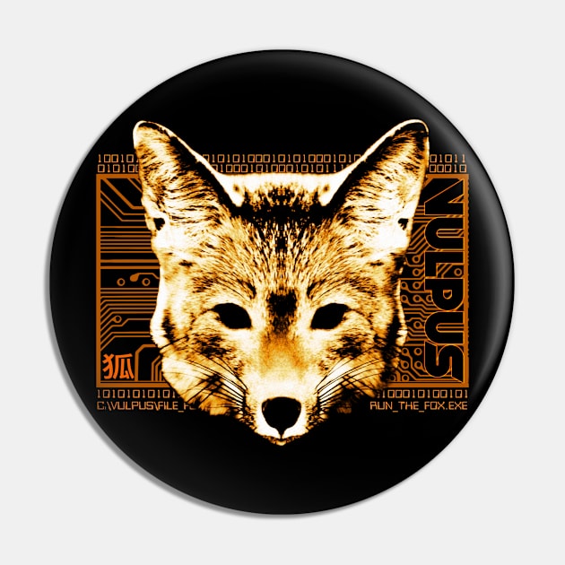 VULPUS Digital for Real- Orange Pin by VOLPEdesign