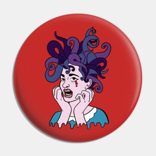 Tentacle Screamer Pin