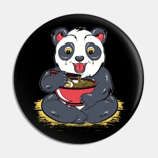 Panda eating Ramen Pin