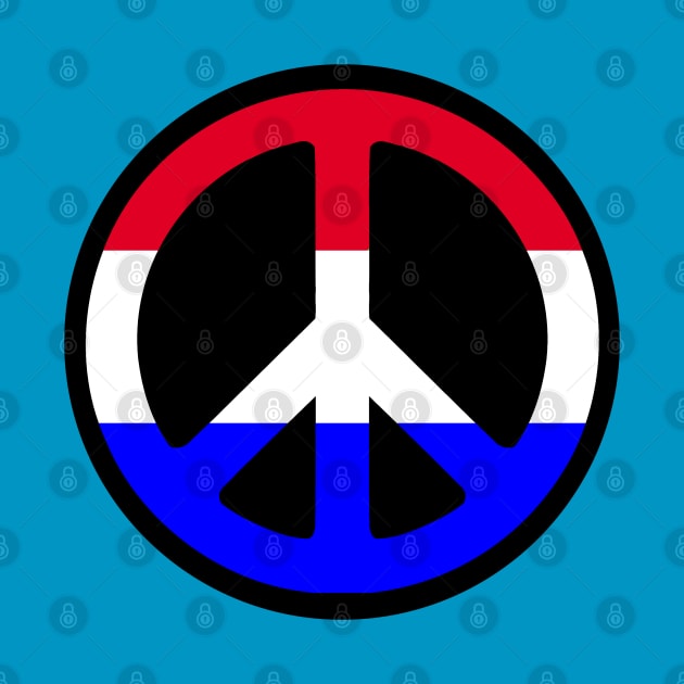 Peace Sign  - RED WHITE & BLUE by BobbyG