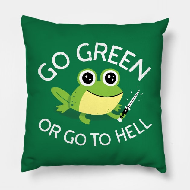 Go Green Pillow by DinoMike