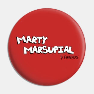 Marty Marsupial logo Pin