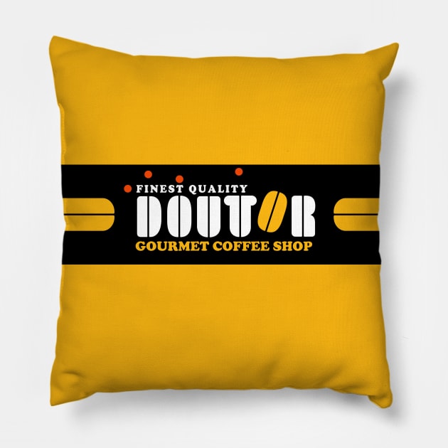 Doutor Gourmet Coffee Shop Pillow by DCMiller01