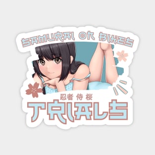 manga anime trials sakura cherry blossom - bike TRIAL sports Magnet