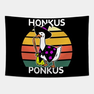 honkus ponkus duck funny haloween Tapestry