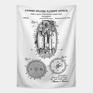 Hand Grenade Patent Black Tapestry