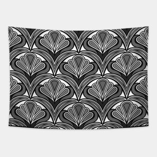 Black and White Vintage Scales Tapestry