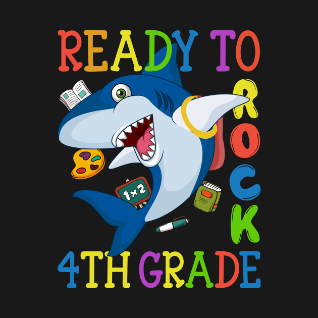 Dabbing 4th Grade Shark Back To School by kateeleone97023