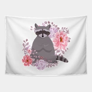 Zen Raccoon Tapestry