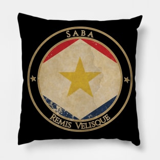 Vintage Saba USA North America United States Flag Pillow