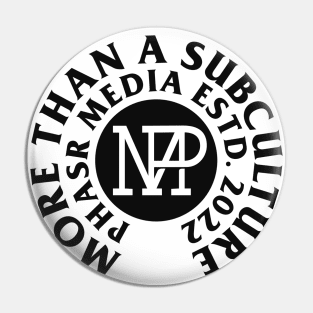 PHASR Circular Emblem in Off Black Pin