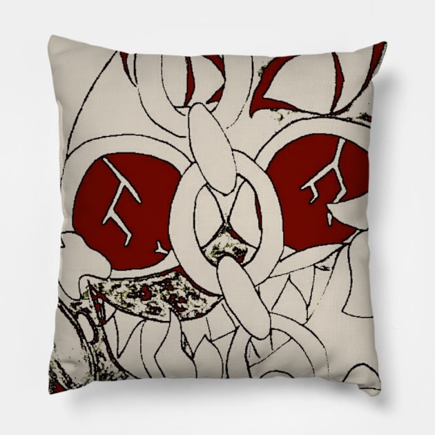 Malachite (Red) Pillow by Geekiestcountrygal