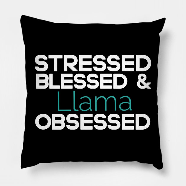 stressed blessed & sheep obsessed,sheep lover gift Pillow by Design stars 5