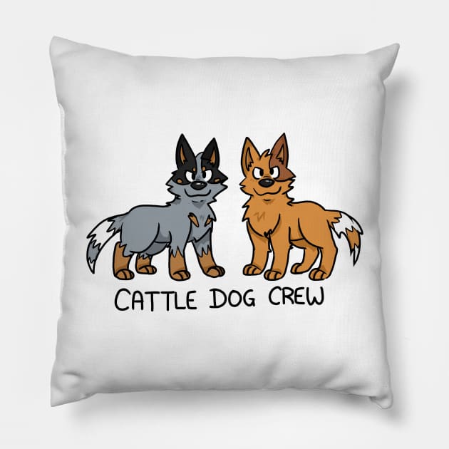 Cattle Dog Crew Pillow by niknikando