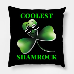 Coolest Shamrock St Patricks Day Pillow