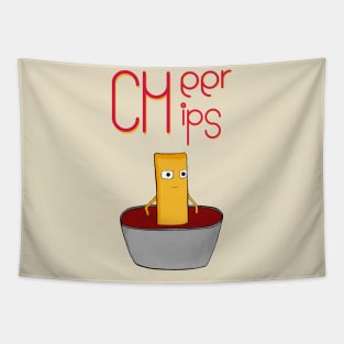 CHEER-CHIPS in ketchup🍿🌭🍟❗ Tapestry