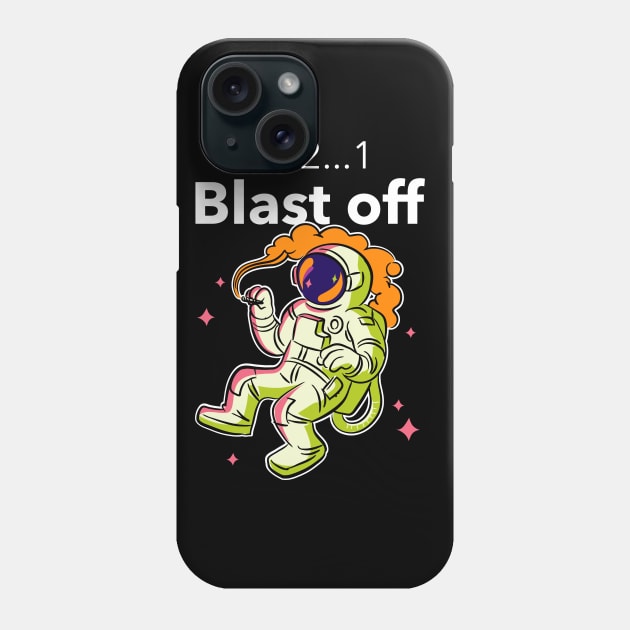 Marijuana blast off, Astronaut style Phone Case by A Reel Keeper