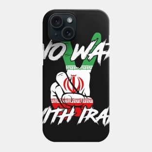 No War With Iran Peace Sign Phone Case