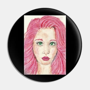 Red haired girl Pin