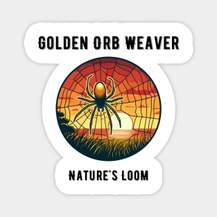 Golden Orb Weaver Arachnid Magnet