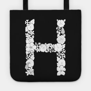 Floral Letter H Tote