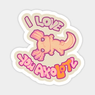 I LOVE YOU AXOLOTL gold mud puppy 2 Magnet