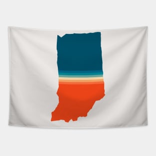 Indiana State Retro Map Tapestry