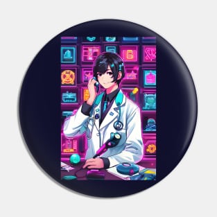 Sci fi neon doctor Pin