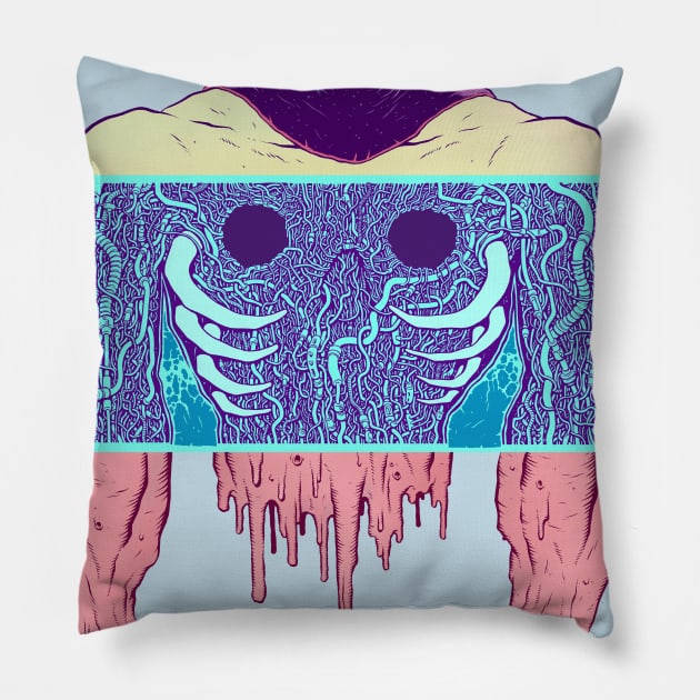 Cankor X-RAY for lighter color shirts Pillow by Cankor Comics