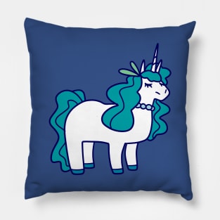 Blue Unicorn Pillow