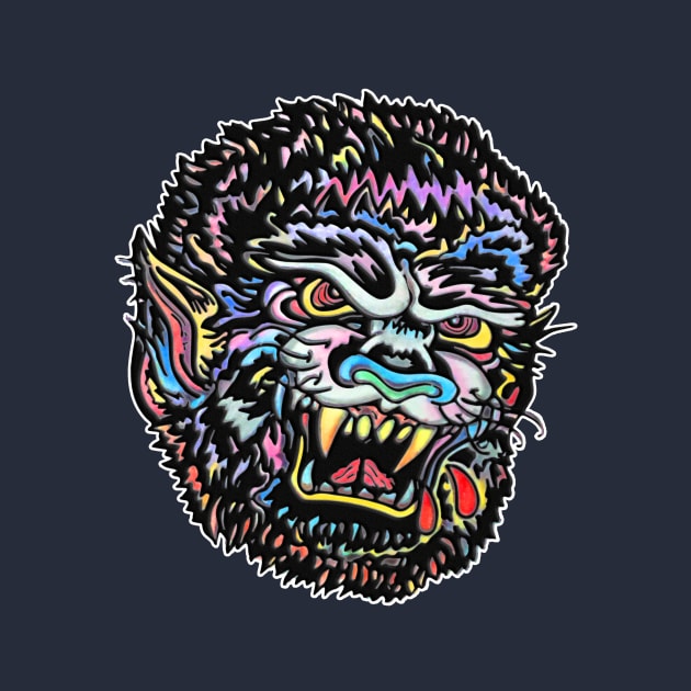 Wolfman Retro Skater Graphic by karlfrey