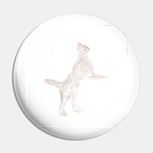 Cat portrait. Watercolor illustration monochrome animal Pin