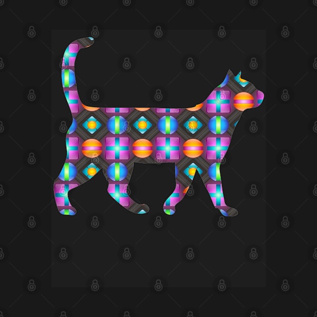 Gaming Bright Cat Cool Design by GreenCowLand