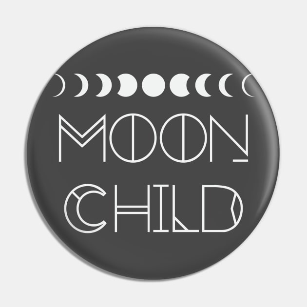 Moon Child Pin by FontfulDesigns